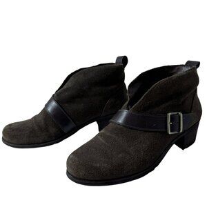 UGG "Wright" Brown Suede Ankle Booties | Cozy Lined | Size 8.5 | EUC